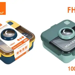 Recipiente térmico H'MASTON FH15 com capacidade de 1000ml, perfeito para transportar refeições quentes ou frias com segurança e praticidade.