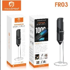 HMaston FR03 Espumador de Leite Elétrico Portátil com Haste metálica: material resistente e fácil de limpar