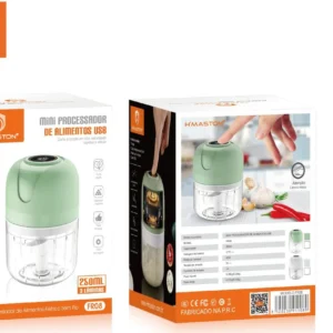 HMaston FR08 Triturador de Alimentos USB H’Maston FR08 Carregamento USB rápido e prático