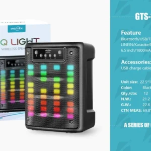HMaston GTS1903 Caixinha de som bluetooth portátil Baixo Chocante