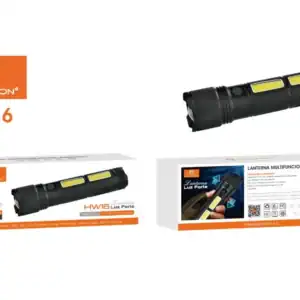 Lanterna H'Maston HW16 à prova d'água IP68, ideal para atividades ao ar livre, com resistência à água e poeira, iluminação forte de 3600 lumens, perfeita para uso em ambientes extremos e emergências.
