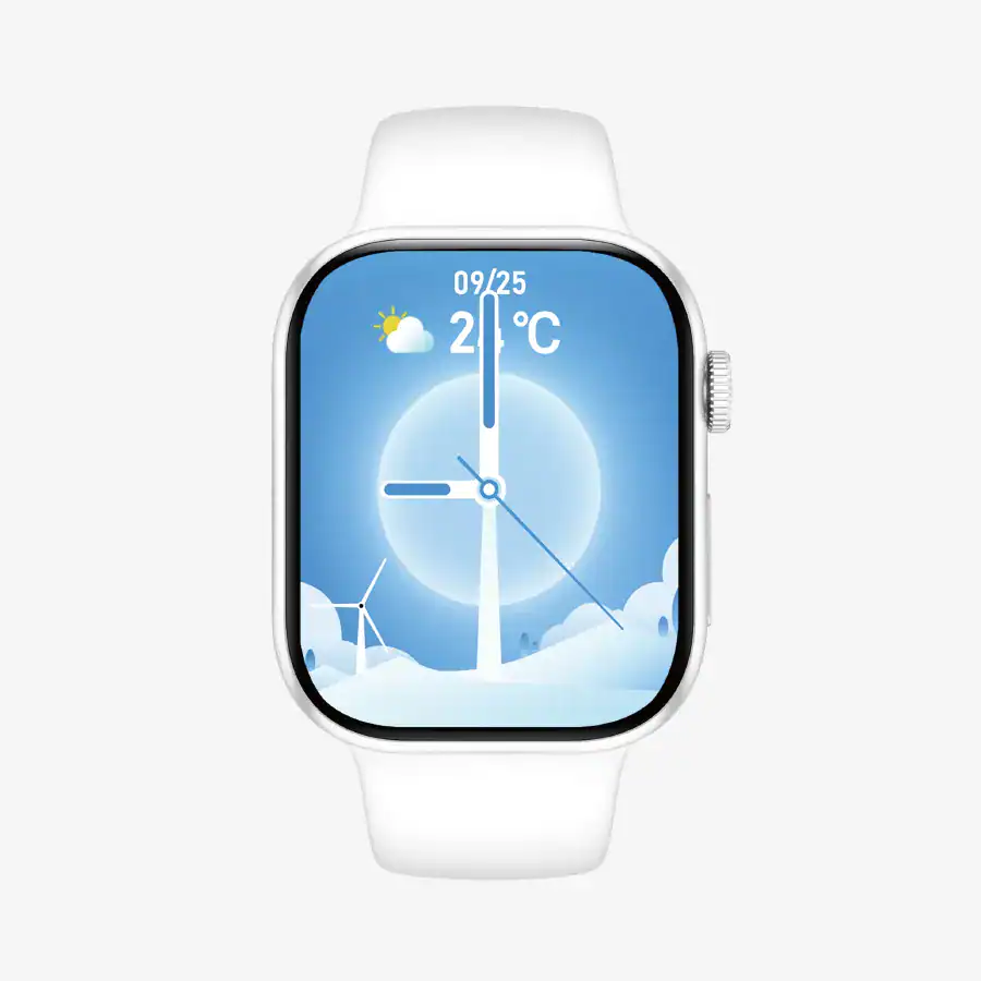 Relógio smartwatch com display colorido, touchscreen, resistente à água, compatível com iOS e Android, ideal para monitoramento de saúde, atividades físicas e estilo de vida moderno.