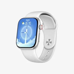 Relógio inteligente Apple com tela colorida, funções de monitoramento de saúde, fitness e notificações, ideal para um estilo de vida conectado e ativo.