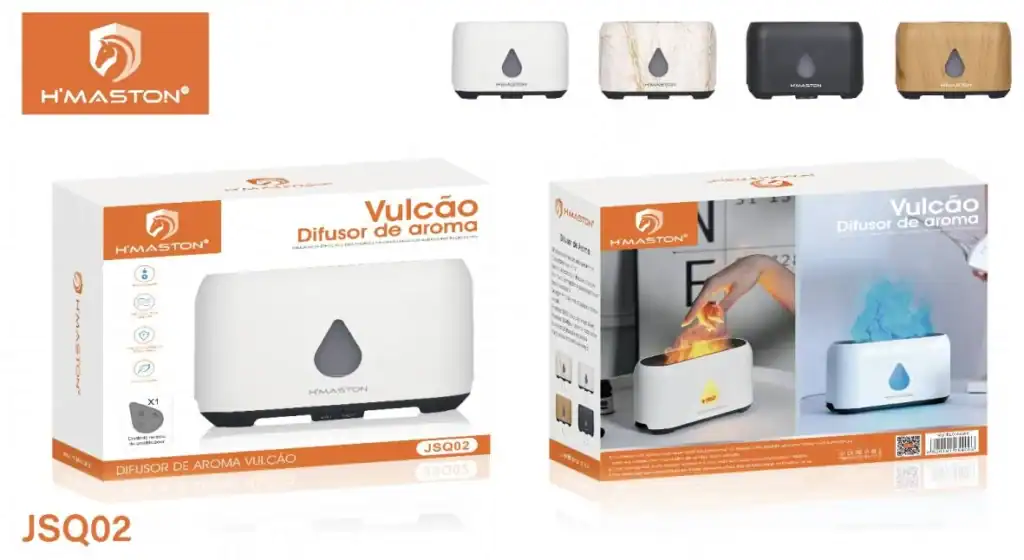 Difusor de aroma HMaston com saída de névoa intensa, ideal para criar ambientes relaxantes e perfumados. Design moderno e fácil de usar, perfeito para residências e escritórios.