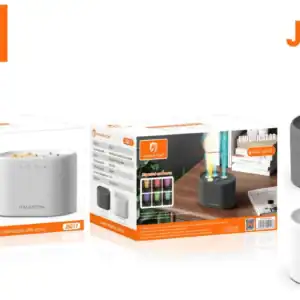 Umidificador colorido com iluminação LED, ideal para criar ambientes relaxantes e modernos. Perfeito para uso doméstico ou escritório, com controle de luz e um design compacto e elegante.
