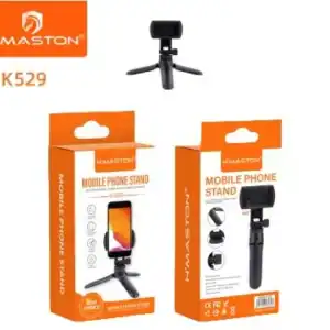 Suporte de celular ajustável H'Maston K529 com múltiplos ângulos, ideal para vídeos, chamadas e fotos. Compatível com diversos modelos de smartphones, oferece estabilidade e praticidade.