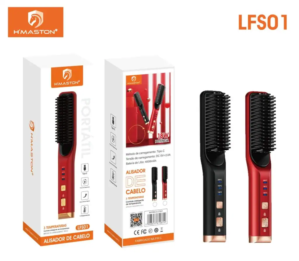 Alisador de cabelo HMaston LFS01 com controle inteligente de temperaturas, ideal para alisar e modelar cabelos com segurança e precisão. Tecnologia avançada para resultados profissionais.