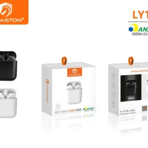 Fones de ouvido Bluetooth sem fio HMaston LY12 PB, com design colorido e confortável, ideal para uso diário, esportes e atividades ao ar livre, com excelente qualidade de som e praticidade.
