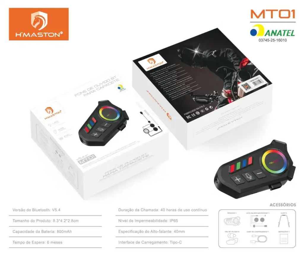 Controle Bluetooth H'MASTON MT01 com baixa latência, ideal para jogos e uso diário, com conexão estável, bateria de 800mAh e design ergonômico.
