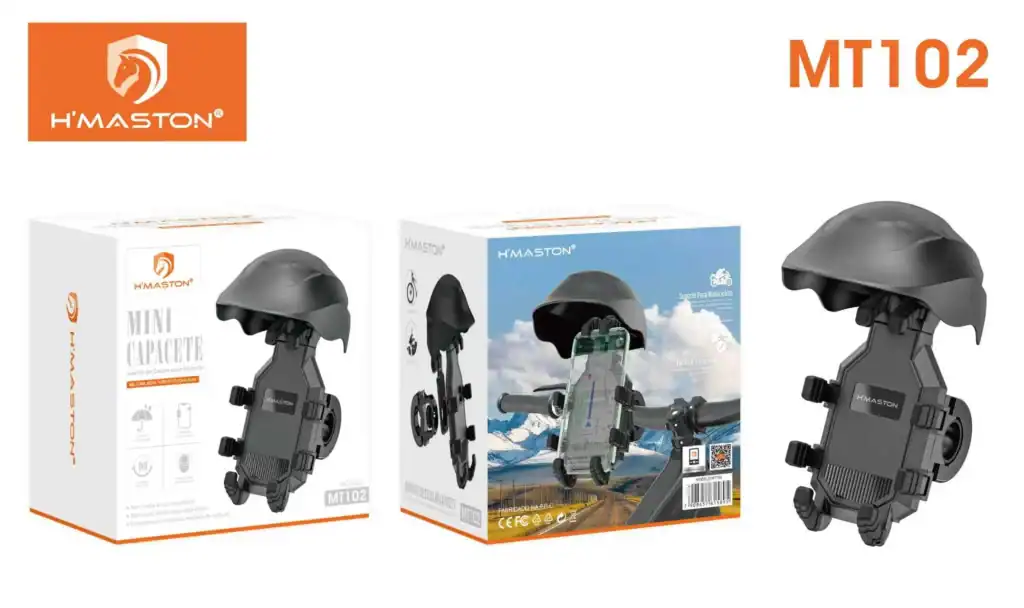 Fone Bluetooth externo para capacete HMaston MT02 com bateria de 800mAh, até 40 horas de uso contínuo, ideal para motociclistas que buscam praticidade e alta performance na comunicação.