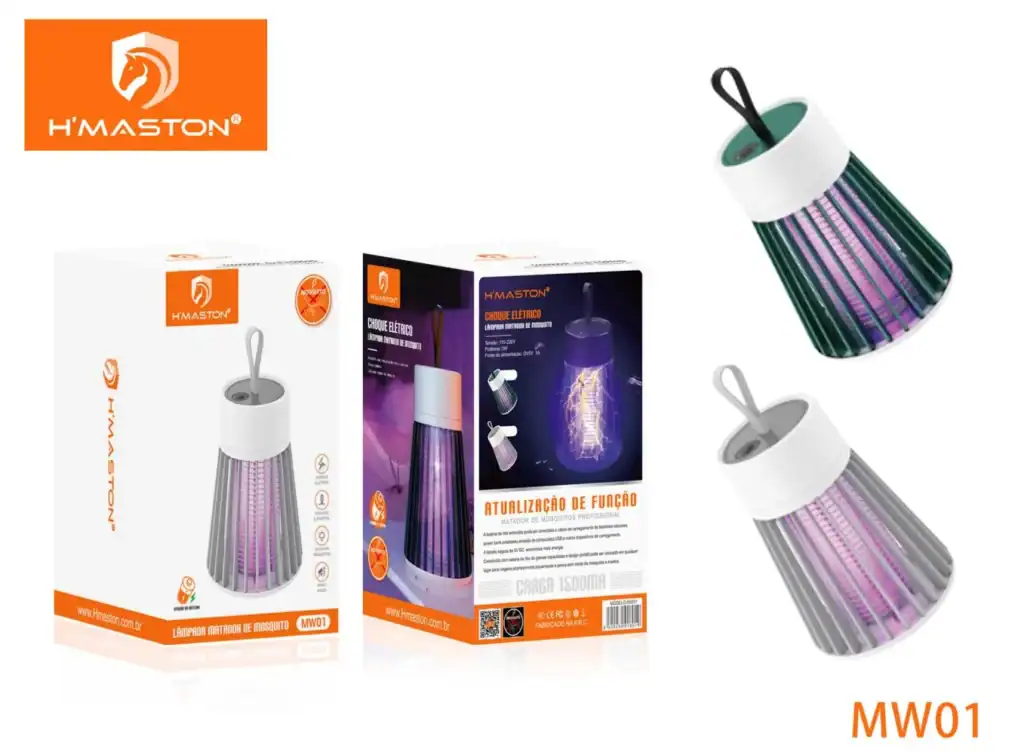 Lâmpada elétrica atraente para insetos, com luz UV que elimina mosquitos e outros insetos de forma eficiente e segura. Ideal para ambientes internos e externos, proporcionando conforto e proteção.
