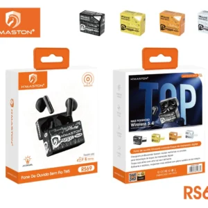 HMaston RS69 Fone de Ouvido Bluetooth Hmaston RS-69 Portátil com Tecnologia Bluetooth avançada