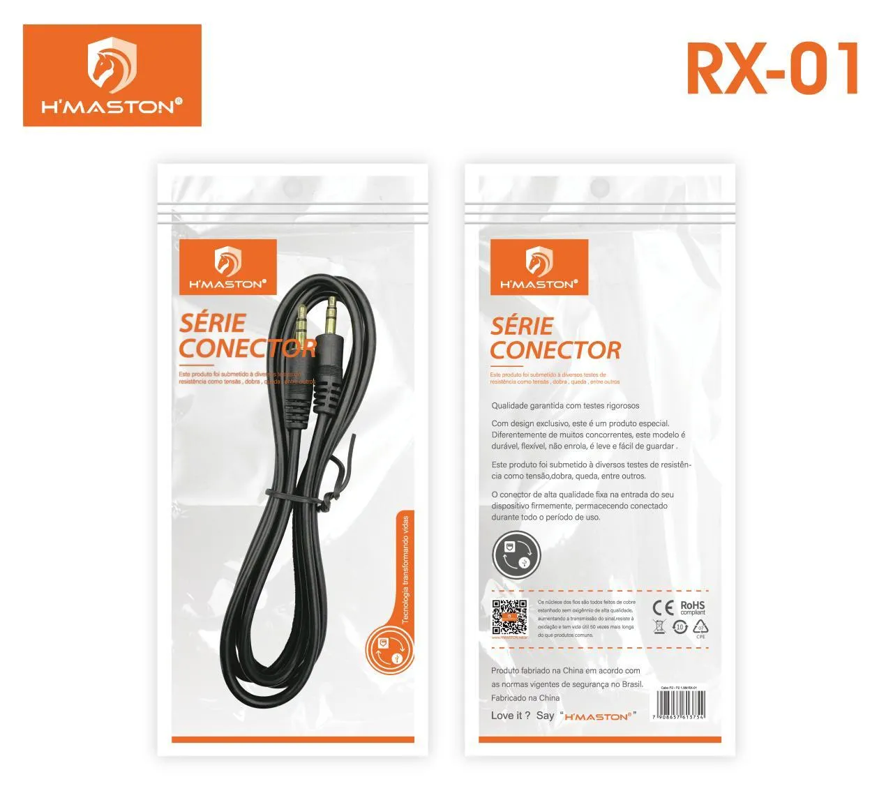 HMaston RX01 Cabo de Áudio HMaston RX-01 Comprimento de 1,5 metros