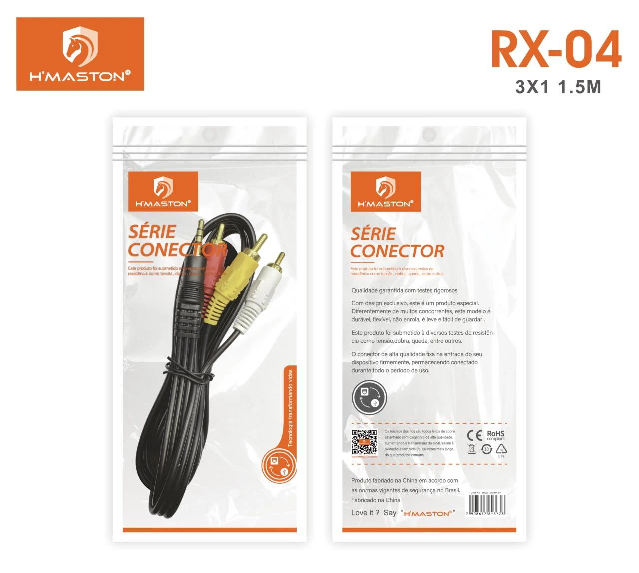 HMaston RX04 Cabo de Áudio HMaston RX-04 Comprimento de 1,5 metros