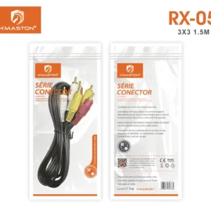 HMaston RX05 Cabo de Áudio H’Maston RX-05 Cabo 3RCA para 3RCA