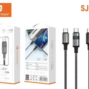 HMaston SJX41 Cabo H’Maston SJX41 – Type-C para Type-C 100W com Display Horizontal Super carga 100W