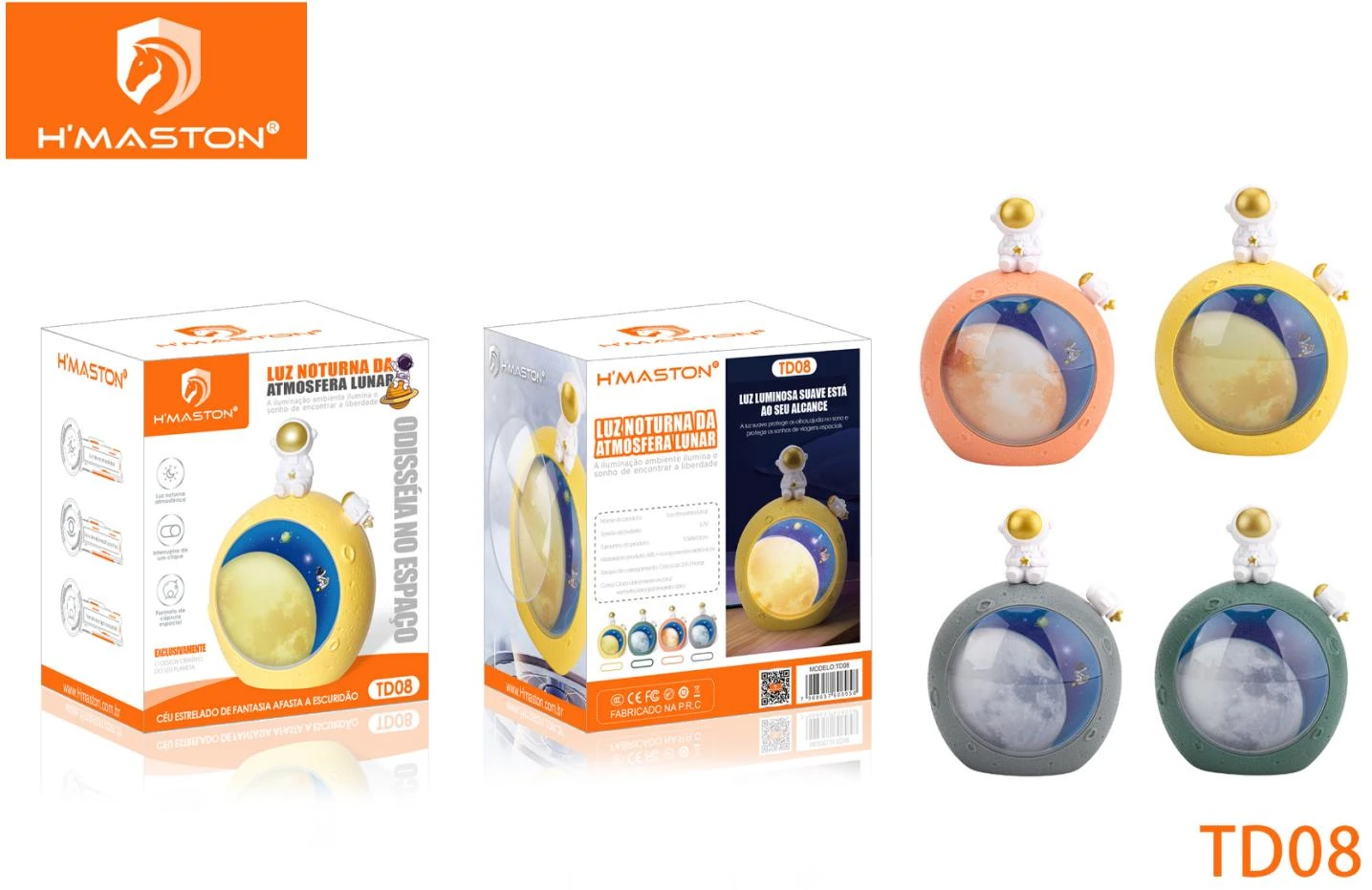 HMaston TD08 Luminária Lua Miniatura LED Compacta