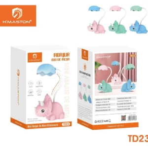HMaston TD23 Luminária Tema Tricerátopo divertido
