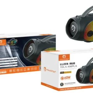 HMaston TN46 Caixa de Som Bluetooth Hmaston TN46 com Luzes LED RGB Dinâmicas