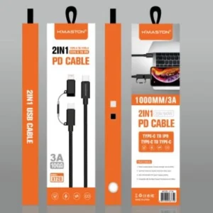 HMaston XT28 Cabo 2IN1 PD Type-C Cabo de metal flexível