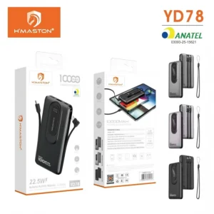 HMaston YD78 Power Bank H’maston YD78 Capacidade real: 10.000mAh