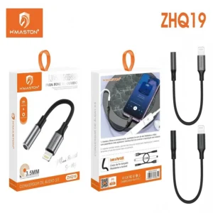 HMaston ZHQ19 Cabo Adaptador Tipo C Usb-c/Lightning Para Fone Ouvido P2 3.5mm Adaptador de fone de ouvido P2 para tipo C