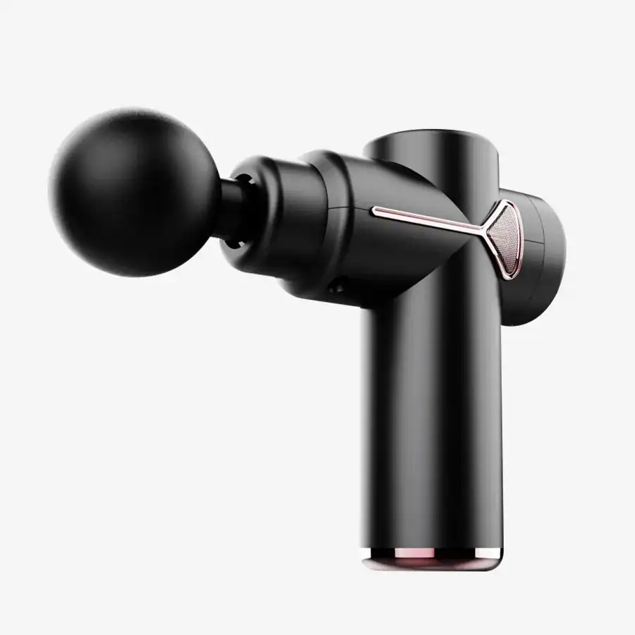 Massageador de percussão portátil para relaxamento muscular, alívio de dores e melhora da circulação sanguínea, ideal para uso doméstico e profissional.