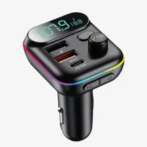 Dispositivo de monitoramento veicular com tela digital, controle de funções e conexão Bluetooth, ideal para segurança e rastreamento de veículos.