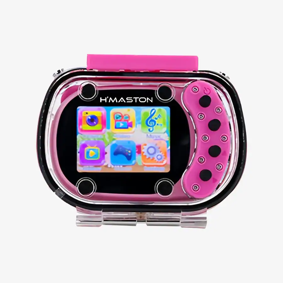 Brinquedo infantil com tela sensível ao toque, design colorido e funções educativas, ideal para estimular o aprendizado e a criatividade das crianças.