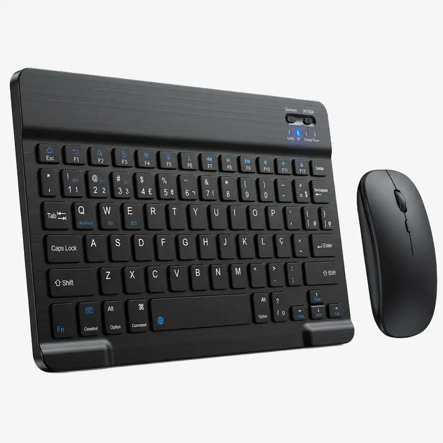 HMaston JP108 Kit Teclado Bluetooth com Mouse Conexão Bluetooth