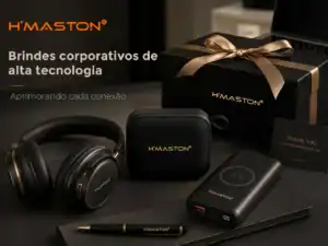 Equipamentos tecnológicos de alta qualidade para presentes corporativos e eventos empresariais. Design sofisticado e inovação para fortalecer conexões profissionais.
