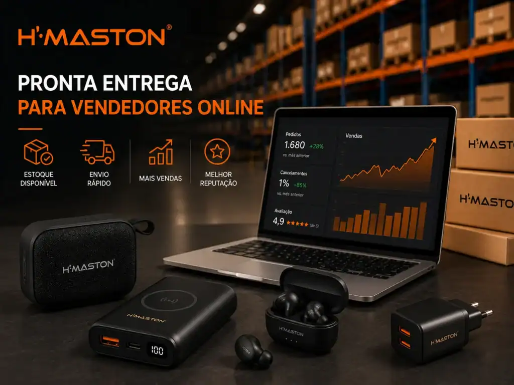 AUGMENTE suas vendas com tecnologia H'MASTON, oferecendo estoque disponível, envio rápido e ferramentas de gestão eficientes para vendedores online.